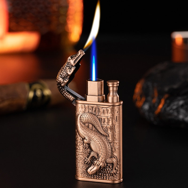 Super Mega Crocodile Dual Flame Jet Lighter