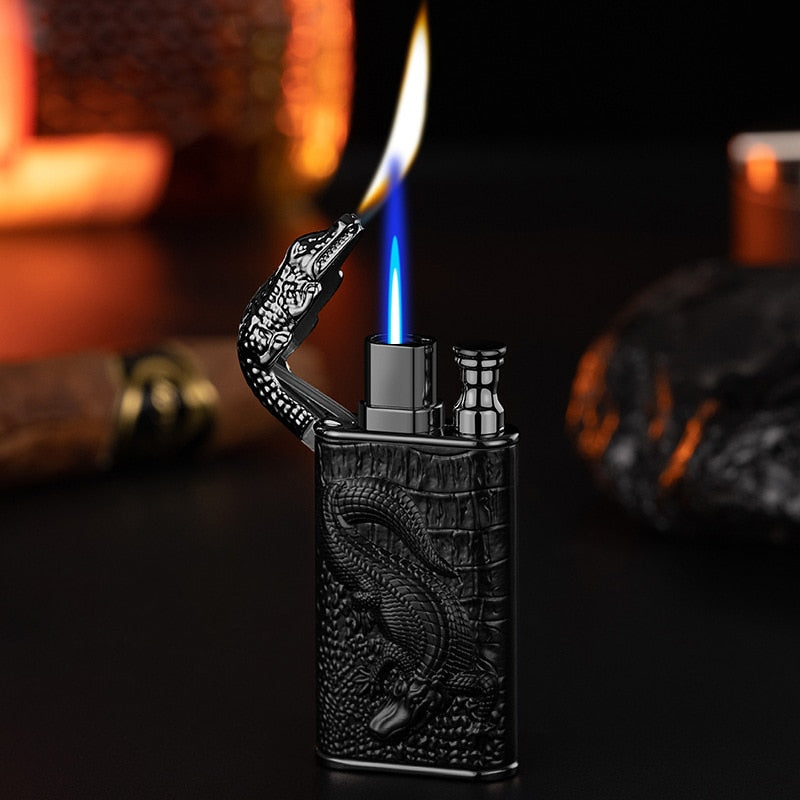 Super Mega Crocodile Dual Flame Jet Lighter