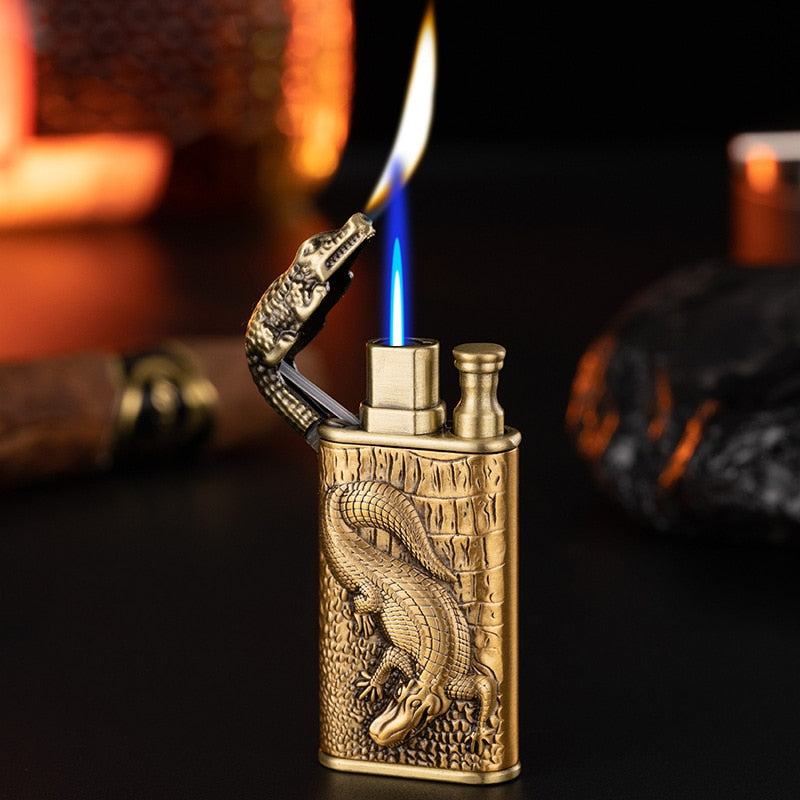 Super Mega Crocodile Dual Flame Jet Lighter